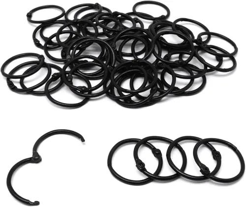 Vista 11 de Anillos pequeños para carpeta de 1 pulgada, anillos para libros 100 piezas, anillos para tarjetas flash, anillos para tarjetas de índice, anillos
