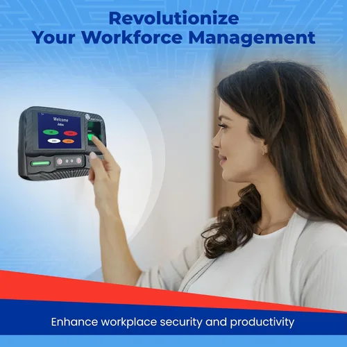Vista 4 de Reloj biométrico de tiempo para asistencia de empleados - Máquina de entrada y salida por suscripción para empleados - Reloj de tiempo
