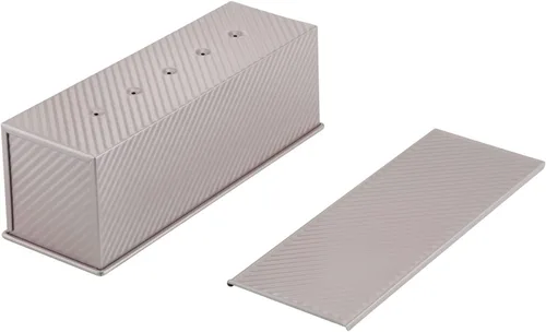 Vista 7 de CHEFMADE Caja tostadora con tapa, a rayas o estructura lisa, antiadherente, Teflon, para hornear