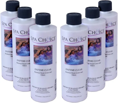 Vista 6 de SpaChoice Bañera de hidromasaje transparente de 1 pinta de hidromasaje, clarificador de spa, fabricada en Estados Unidos Removes Scum Lines