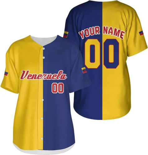 Vista 9 de Camiseta de béisbol de Venezuela, número de nombre personalizado, camisa de Beisbol Venezuela, camiseta deportiva de orgullo de la bandera