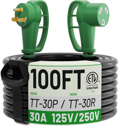 Vista 10 de POWGRN NEMA 14-50P a NEMA 14-50R Cable de extensión de 50 amperios para RV/EV de 6 pies al aire libre con mango de agarre, cable de alimentación
