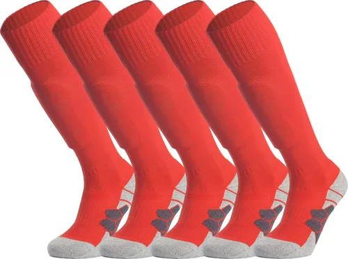 Vista 9 de APTESOL - Calcetas de fútbol hasta la rodilla (paquetes de 1/3/5) Calcetas acojinadas para niños, jóvenes, adultos, para equipos deportivos OTC