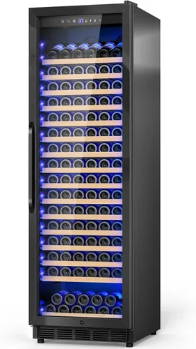 Vista 25 de Velivi Mini refrigerador con puerta de cristal, nevera pequeña, escritorio, enfriador de bebidas con cerradura para bebidas de cerveza, 1.4 pies
