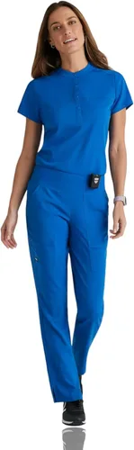 Vista 4 de BARCO Grey's Anatomy Spandex Stretch Direct - Camiseta médica para mujer, cuello a presión