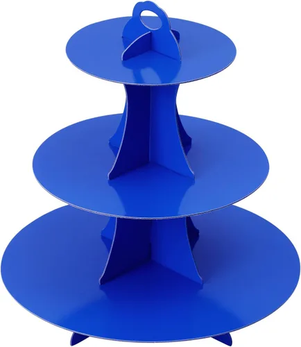 Vista 42 de Soleebee Soporte redondo de 3 niveles para cupcakes, torre de cartón para cupcakes, torre de soporte para pasteles de postre para decoración