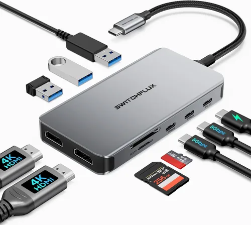 Vista 8 de Adaptador USB C a USB [3 unidades], 10Gbps tipo C macho a USB 3.0 hembra OTG convertidor para MacBook Pro/Air, iPhone 15/16 Pro, iPad Pro, Samsung