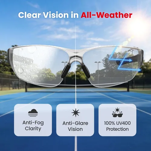 Vista 4 de Lightweight Pickleball Safety Glasses for Men & Women