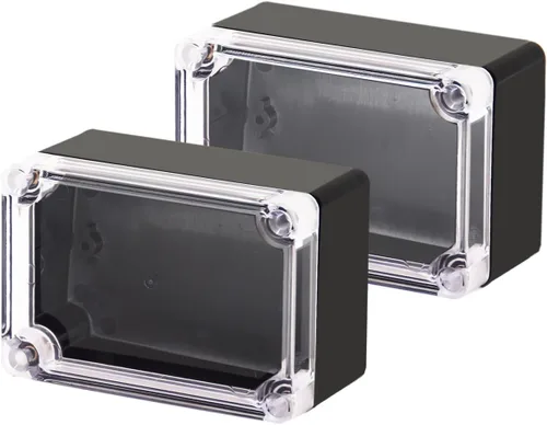 Vista 27 de Caja de proyecto IP65 Caja de conexiones impermeable ABS cajas eléctricas negras para bricolaje, Estuche electrónico para proyectos de energía, Caja