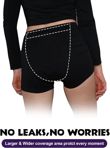Vista 6 de Lictin Period Underwear for Women, Boyshort Absorbent Period Panties - Menstrual, Postpartum Briefs