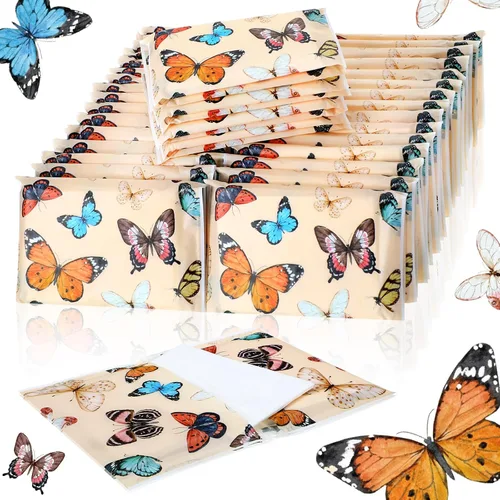 Vista 18 de Geyee 50 paquetes de pañuelos faciales para viajes, paquetes de bolsillo desechables para invitados a bodas, viajes, escuela, bolsos, suministros