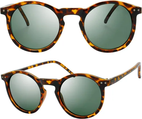 Vista 2 de Gafas de sol polarizadas para mujer Vintage Retro Round Lens - Paquete de caja de almohada