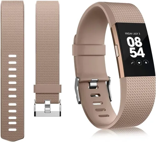 Vista 2 de Tobfit Paquete de 6 correas deportivas compatibles con Fitbit Charge 2 bandas para mujeres y hombres, correas impermeables de silicona suave