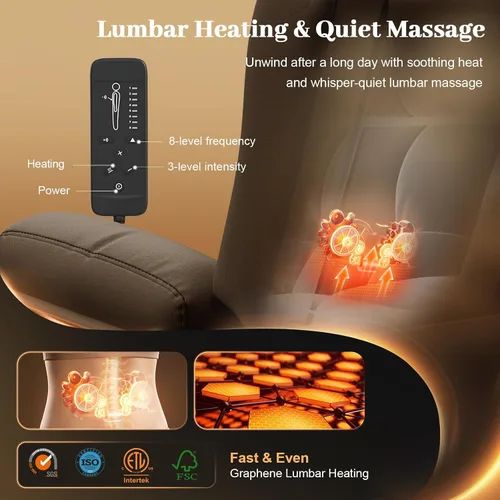 Vista 42 de Sofá de Dos Plazas Reclinable, Sofá Reclinable de Masaje con Gran Capacidad de Peso, Silla de Dos Plazas para RV en Liquidación con Consola, USB