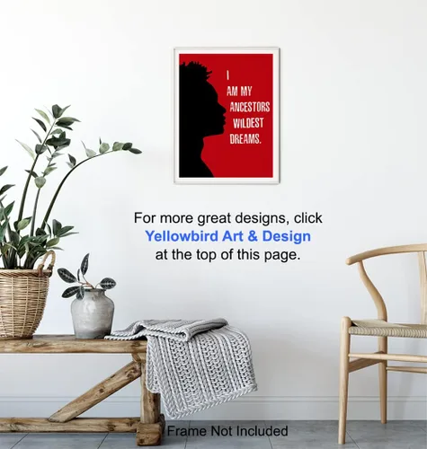 Vista 6 de Decoración de pared negra motivacional – Arte afroamericano – Arte de pared con citas inspiradoras para dormitorio de niños, habitación