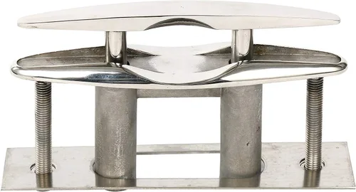 Vista 2 de Amarine Made Par de botes marinos de acero inoxidable 316 Pull up Cleat Flush Mount Cleat Lift