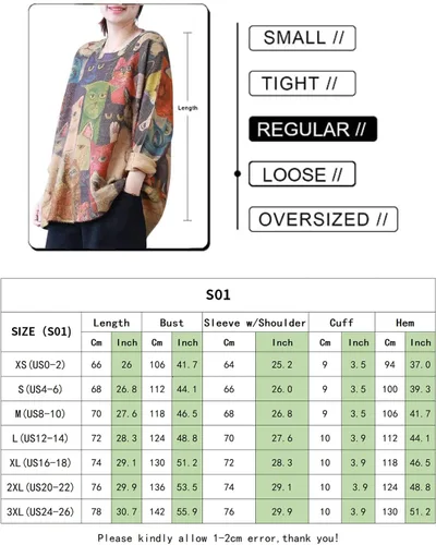 Vista 5 de YESNO - Suéter feo de Navidad para mujer, estampado gráfico, de gran tamaño, casual, suelto, de punto, S01