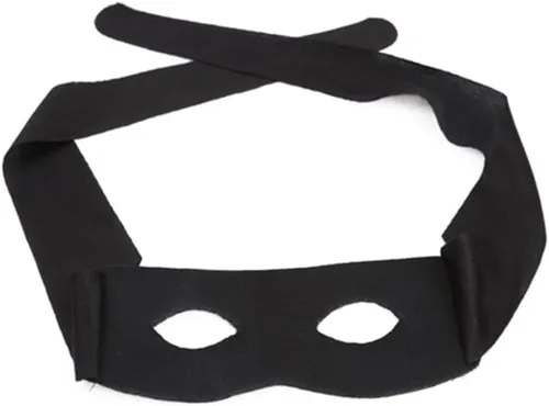 Vista 5 de Honkenda Máscara de ojos de bandido de ladrón negro para hombres y mujeres, máscara de disfraz de ladrón negro, accesorio para Halloween, Navidad