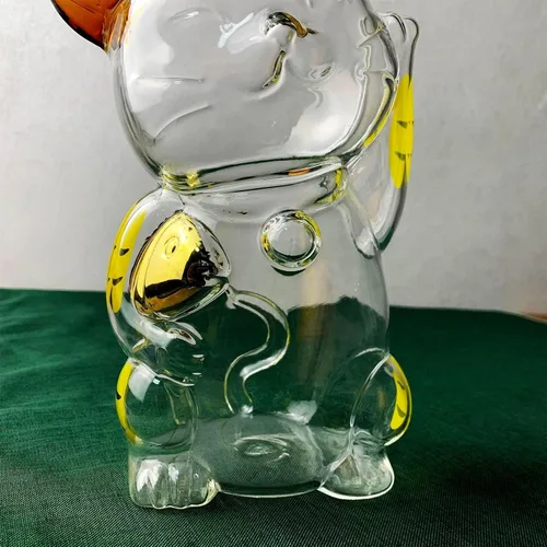 Vista 6 de Decantador de vidrio de 33.8 fl oz con diseño único en forma de gato y tapón hermético