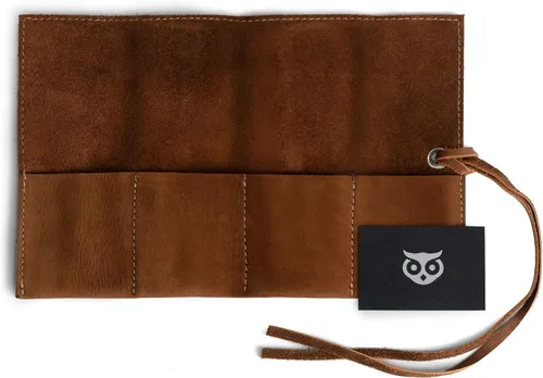 Vista 24 de Hide & Drink, Organizador de rollos de reloj de cuero hecho a mano de cuero de grano completo, con capacidad para hasta 4 relojes, fácil de llevar