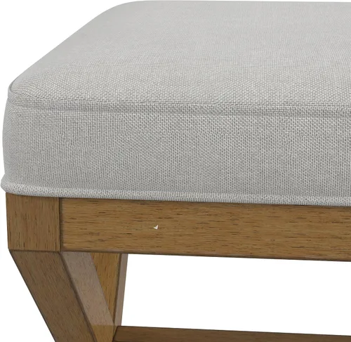 Vista 7 de Hillsdale Somerset - Taburete de madera sin respaldo para sala de maquillaje o baño, color madera oscura