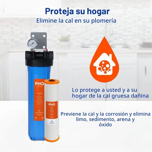 Vista 2 de Express Water WH100SP Sistema de filtro de agua para toda la casa antiescala, azul