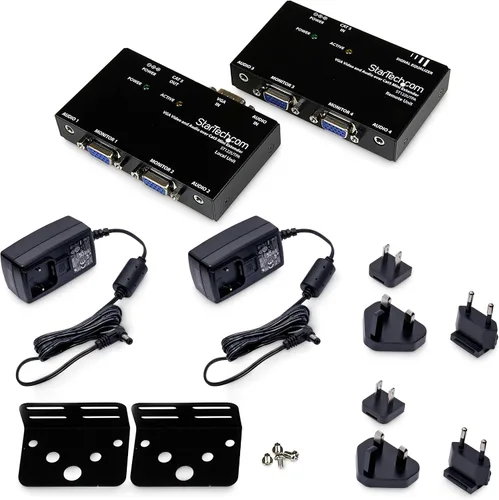 Vista 7 de StarTech - Extensor VGA sobre Cat5 con audio, 500 pies, 1 local, TAA (ST122UTPA) Amplía VGA y audio analógico hasta 500 pies/150m, 1 local más 1