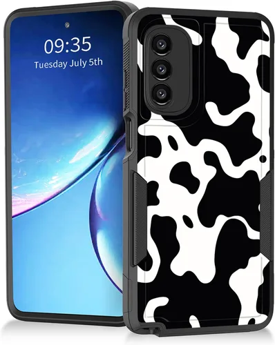 Vista 20 de Para Moto G Power 2022 – Funda protectora resistente de doble capa de policarbonato duro híbrido de goma suave a prueba de golpes – Ciervo