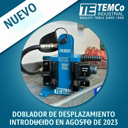 Vista 3 de TEMCo TH3031 Dobladora de compensación de conducto hidráulico de doble tamaño EMT de 1" y 3/4