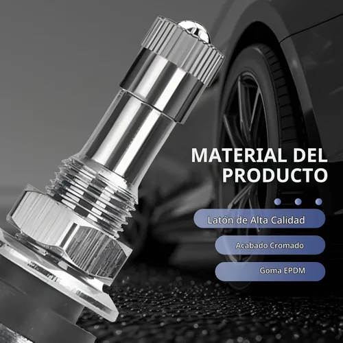 Vista 3 de 4 vástagos de válvula de metal TR416, vástagos de válvula de neumático de montaje exterior para neumáticos sin cámara, se adapta a orificios