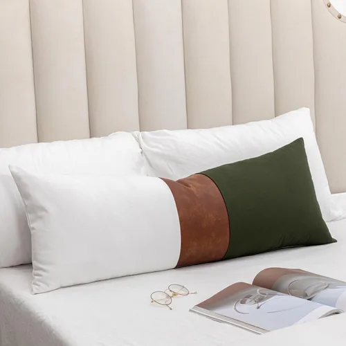 Vista 27 de Juego de 2 fundas de almohada negras y marrones de 18 x 18 pulgadas, fundas de almohadas modernas con rayas estilo granja para sofá, sala de estar