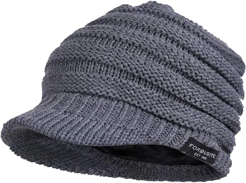 Vista 5 de FORBUSITE Gorro de punto cálido para mujer con diseño de cola de caballo para coleta, gorro B085