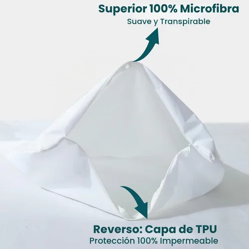 Vista 4 de Protectores de almohada impermeables con cremallera, tamaño estándar, paquete de 2 fundas de almohada con cremallera, fundas protectoras de almohada