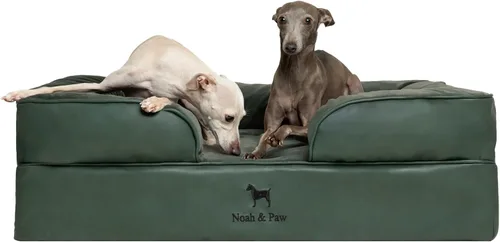 Vista 30 de NOAH & PAW Cama para perros pequeños, 20 x 15 x 8 pulgadas, cama para gatos de interior, espuma viscoelástica ortopédica de cáscara de huevo
