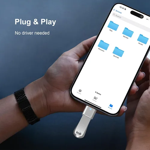 Vista 4 de Duyasurs Paquete de 6 adaptadores USB C a USB, transferencia de datos de alta velocidad, adaptador USB C macho a USB 3.0 hembra OTG para iPhone 17