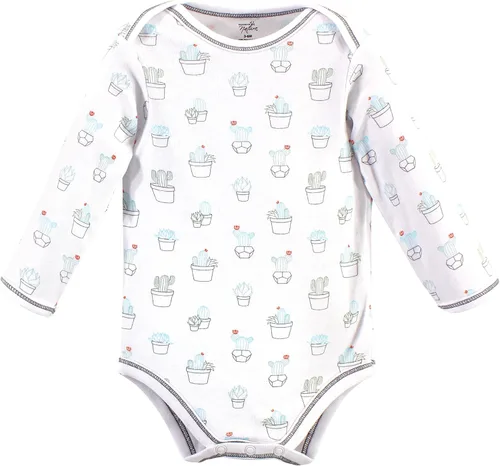 Vista 4 de Touched by Nature Unisex Baby Organic Cotton Long-Sleeve Bodysuits