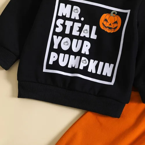 Vista 25 de Karwuiio Conjunto de disfraz de Halloween para bebé, sudadera de manga larga y pantalones para otoño