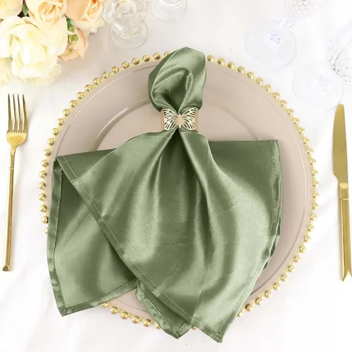 Vista 18 de Efavormart - Servilletas de lino de satén de terracota de 20 x 20 pulgadas para decoración de bodas, cumpleaños, restaurantes, fiestas, 25