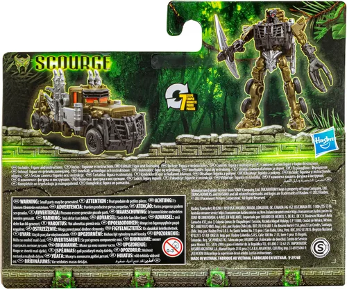 Vista 3 de Transformers Toys Rise of The Beasts Movie Beast Alliance Battle Changers Scourge Figura de acción, para edades de 6 años en adelante, 4.5 pulgadas
