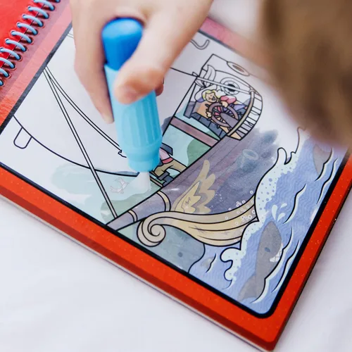 Vista 3 de ¡Melissa & Doug On the Go Wow! Almohadilla de actividad reutilizable para revelar agua, aventura