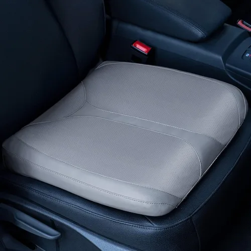 Vista 12 de Cojín de asiento de espuma viscoelástica de cuero para coches para personas bajas, para aliviar el dolor de cadera (coccis/cóccix) y de espalda