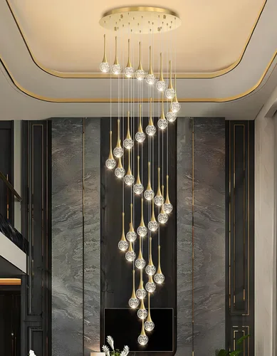 Vista 23 de Lámparas colgantes modernas para isla de cocina, LED, regulable, cristal glamuroso, iluminación colgante de techo para comedor, pasillo, dormitorio