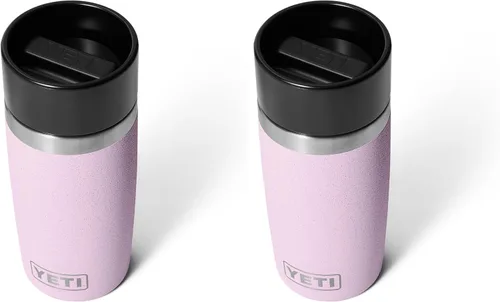 Vista 25 de YETI Rambler - Botella de viaje de 8 onzas, acero inoxidable, aislada al vacío con tapa a prueba de fugas, color negro