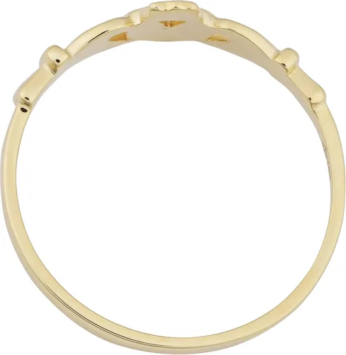 Vista 2 de KoolJewelry Anillo Claddagh de oro amarillo de 10 quilates con pulido brillante (talla 4, 6, 7 u 8)