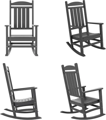 Vista 20 de HDPE Laguna Classic - Mecedora para porche (juego de 2), color turquesa