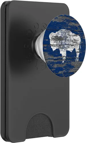 Vista 8 de Wyoming Bandera de madera climatizada – PopSockets agarre y soporte para teléfonos y tabletas