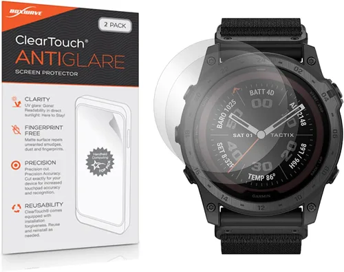 Vista 7 de BoxWave Protector de pantalla compatible con Garmin Tactix 7 – ClearTouch Anti-Glare (2 unidades), antihuellas mate
