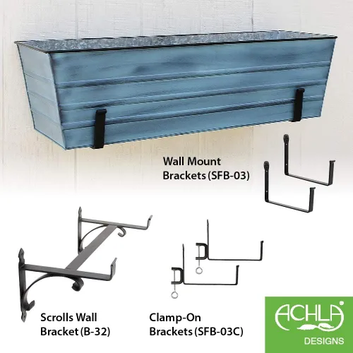 Vista 3 de Achla Designs C-21NB Caja de Ventana, Grande, Azul