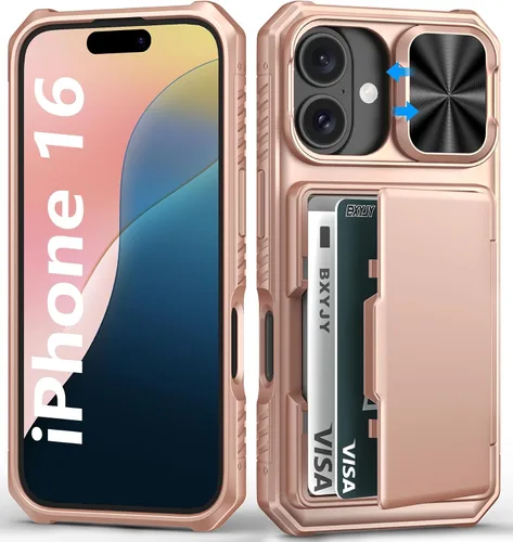 Vista 46 de BXYJY Funda tipo cartera para iPhone 15 Pro, tarjetero (4-5 tarjetas)