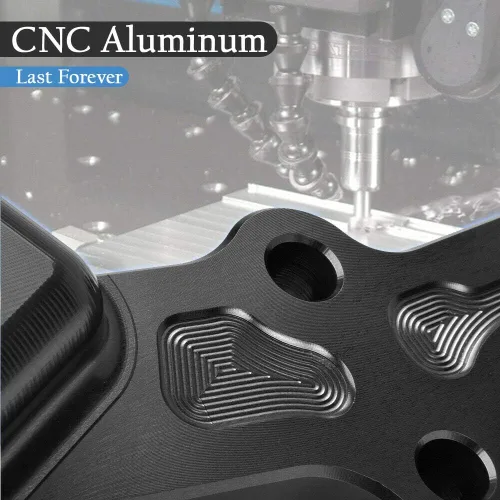 Vista 2 de FATExpress Manillar ajustable de aluminio CNC para motocicleta, clip de montaje para Kawasaki Ninja 650R ER-6F ER6F 2006 2007 2008 2009 2010 2011